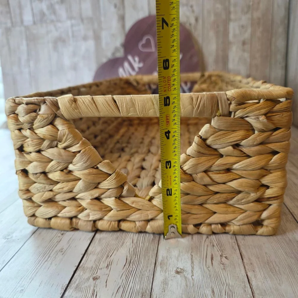 Beige Woven Storage Basket